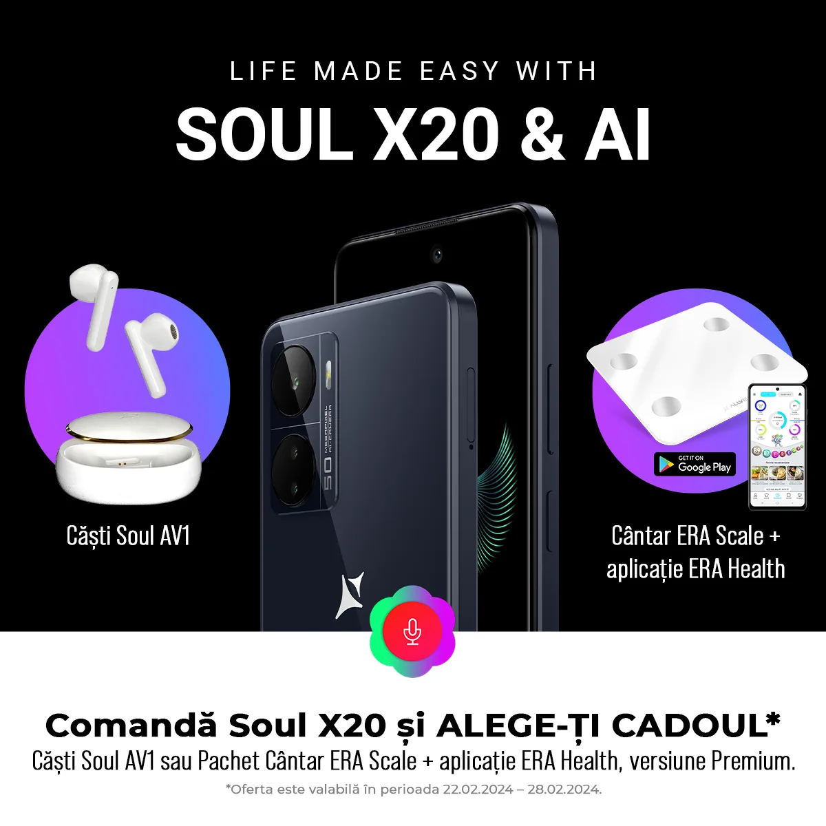 Soul X20, noul smartphone Allview, simplifică viața cu ajutorul AI 2 Soul X20, noul smartphone Allview, simplifică viața cu ajutorul AI 1
